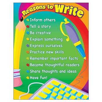 Learning Chart Reasons To Write By Trend Enterprises