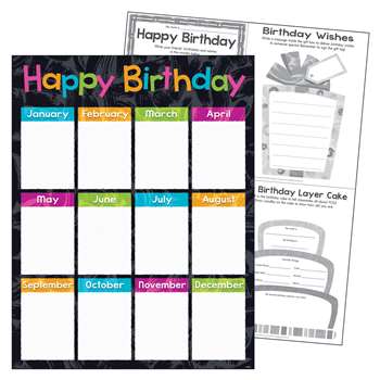 Birthday Color Harmony Learn Chart, T-38401