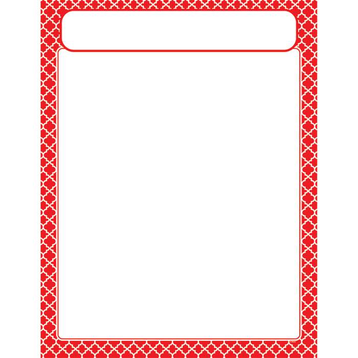 Moroccan Red Learning Chart, T-38600