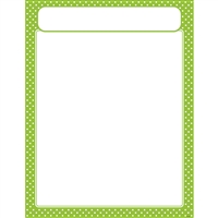 Polka Dots Lime Learning Chart, T-38617