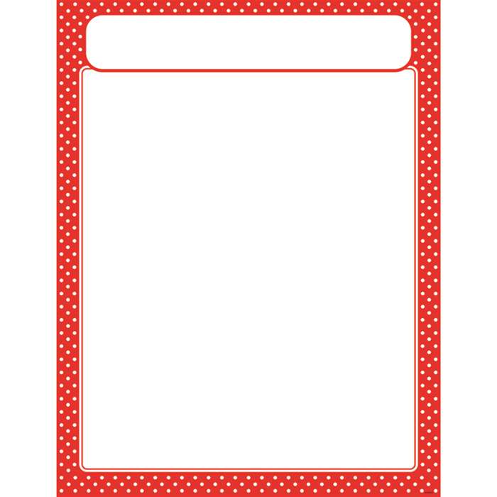 Polka Dots Red Learning Chart, T-38621