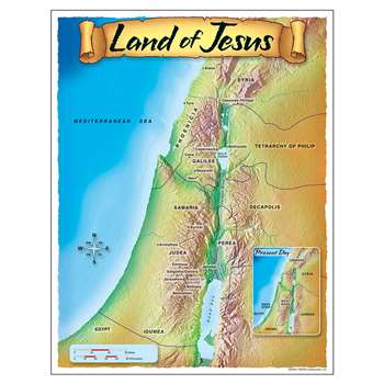 Learning Chart Land Of Jesus By Trend Enterprises