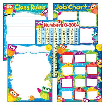 More Classroom Basics Owl-Stars Learning Charts Co, T-38974