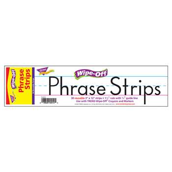 Wipe-Off Sentence Strips White 12 \Inch Phrase Strips By Trend Enterprises