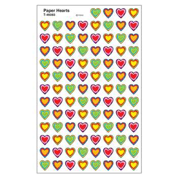Paper Hearts Supershape Superspots Shapes Stickers By Trend Enterprises