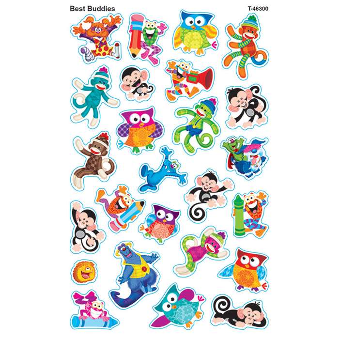 Best Buddies Supershapes Stickers Large, T-46300