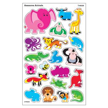 Awesome Animals Supershapes Stickers Large By Trend Enterprises