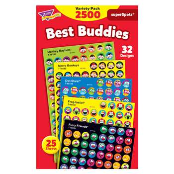 Best Buddies Collection Superspots Stickers Variety Pk By Trend Enterprises