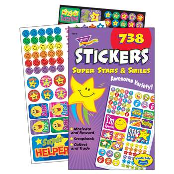 Sticker Pad Super Stars & Smiles By Trend Enterprises