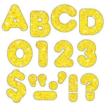 Ready Letters 2 Casual Yellow Sparkle By Trend Enterprises