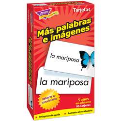 Flash Cards Mas Palabras E 96/Box Imagenes By Trend Enterprises