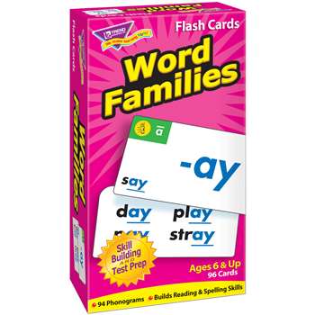Flash Cards Word Families 96/Box By Trend Enterprises