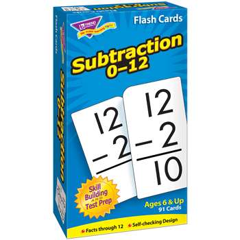 Flash Cards Subtraction 0-12 91/Box By Trend Enterprises