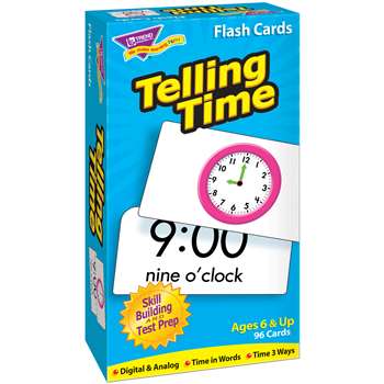 Flash Cards Telling Time 96/Box By Trend Enterprises