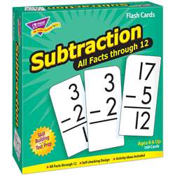 Flash Cards All Facts 169/Box 0-12 Subtraction By Trend Enterprises