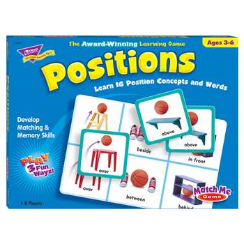 Match Me Game Positions Ages 3 & Up 1-8 Players By Trend Enterprises