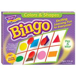 Bingo Colors & Shapes Ages 4 & Up By Trend Enterprises