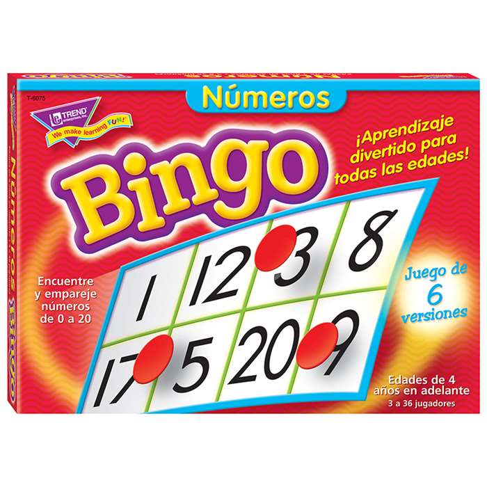 Bingo De Numeros Old T087 By Trend Enterprises