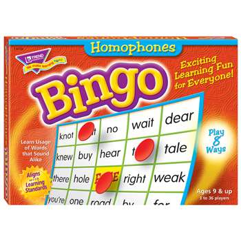 Bingo Homonyms Ages 9 & Up By Trend Enterprises