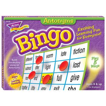 Antonyms Bingo Game By Trend Enterprises