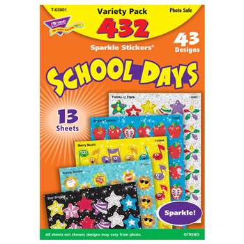 Sparkle Stickers School Days By Trend Enterprises