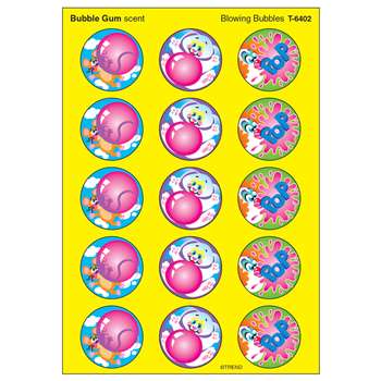 Stinky Stickers Blowing 60/Pk Bubbles Acid-Free Bubble Gum By Trend Enterprises