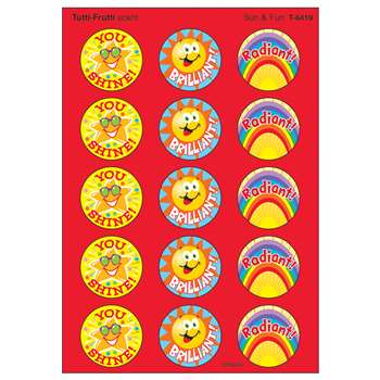 Stinky Stickers Sun & Fun 60/Pk Acid-Free Tutti-Frutti By Trend Enterprises
