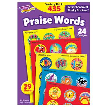 Stinky Stickers Praise Words 435/Pk Jumbo Acid-Free Variety Pk By Trend Enterprises