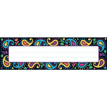 Perfectly Paisley Desk Name Tags By Trend Enterprises