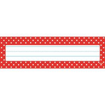 Polka Dots Red Desk Toppers Name Plates, T-69251