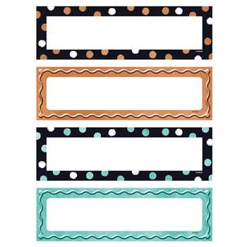 Dots & Embossed Desk Name Plates Variety Pack I He, T-69960