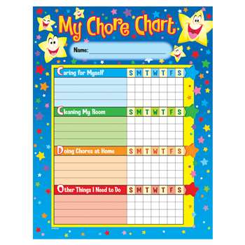 Chore Charts Stars 25 Charts 8-1/2 X 11 By Trend Enterprises
