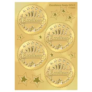 Excellence Award Seal Gold Stickers 2 Inch 32/Pack By Trend Enterprises