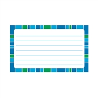 Stripe-Tacular Terrific Index Cards Cool Blue Line, T-75303