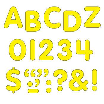 Stick-Eze 1 Letters Numbers Yellow By Trend Enterprises
