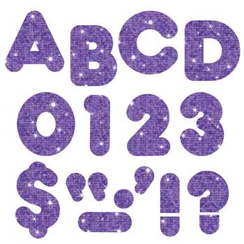 Ready Letters 3 Inch Casual Purple Sparkle By Trend Enterprises