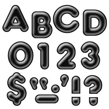 Ready Letters 2In 3-D Black By Trend Enterprises