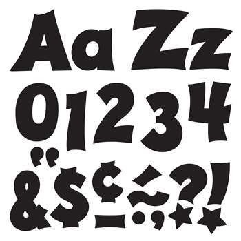 Black 4In Combo Pack Uppercase Lowercase By Trend Enterprises