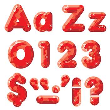 Red Gems Ready Letters 4In Upper Lowercase Combo By Trend Enterprises