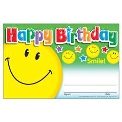 Awards Happy Birthday Smile By Trend Enterprises