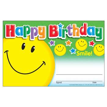 Awards Happy Birthday Smile By Trend Enterprises