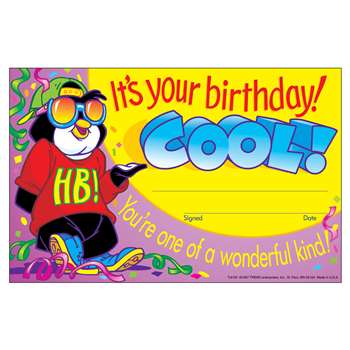Awards Its Your Birthday Cool 30/Pk 5 X 8 By Trend Enterprises
