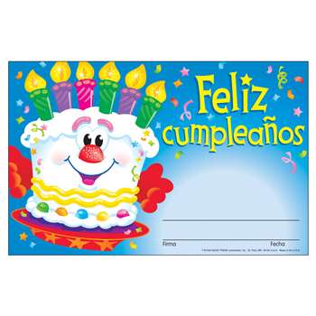 Awards Feliz Cumpleanos Pastel Spanish Happy Birthday Cake By Trend Enterprises