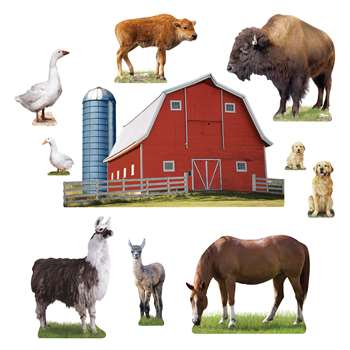 Animals On The Farm Bulletin Board Set By Trend Enterprises