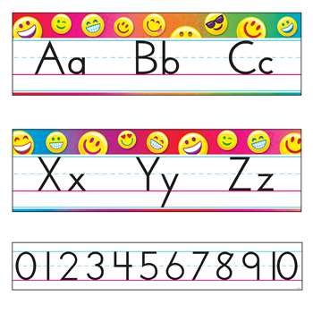 Emoji Alphabet Line Manuscript Bulletin Board Set , T-8288
