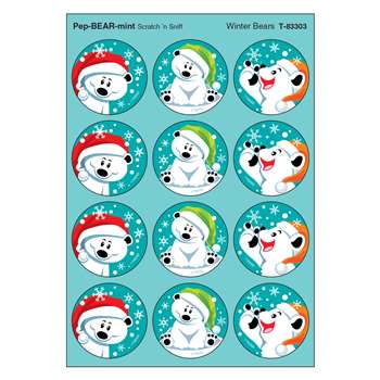 Winter Bears/Pepbearmint Stinky Stickers, T-83303