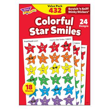Stinky Stickers Smiley Stars 432/Pk Variety Acid-Free Pk By Trend Enterprises