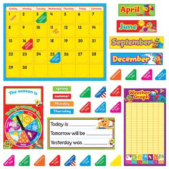 Playtime Pals Calendar Bulletin Board Set, T-8420