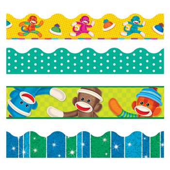 Sock Monkeys Border Variety Pack, T-90829