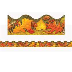 Leaves Of Autumn Trimmers Scalloped Edge 12/Pk 2.25 X 39 Total By Trend Enterprises